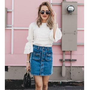 Madewell 2-Tone Edition Denim Skirt